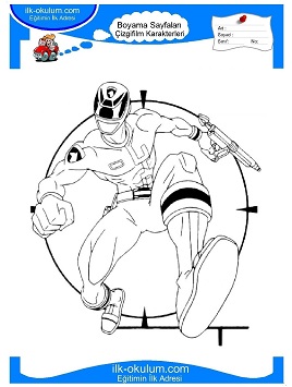 Çocuklar İçin Power Rangers Boyama Sayfaları 